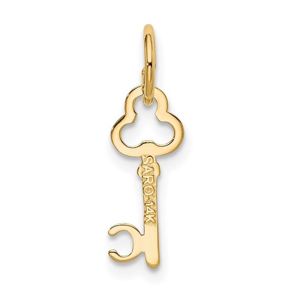 14k Key Letter C Initial Charm - Picture 3 of 4